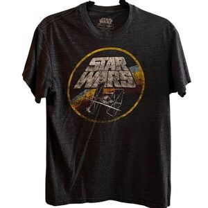 Star Wars Heather Gray Tie Fighter Fandom Graphic Tee Shirt unisex medium M